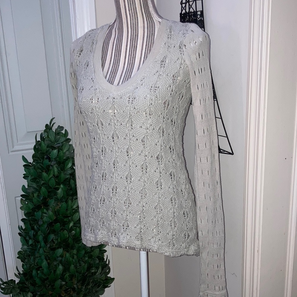 Knitted crochet sweater by XCVI